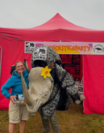 GIVE and Mucky Weekender | Save The Rhino stand