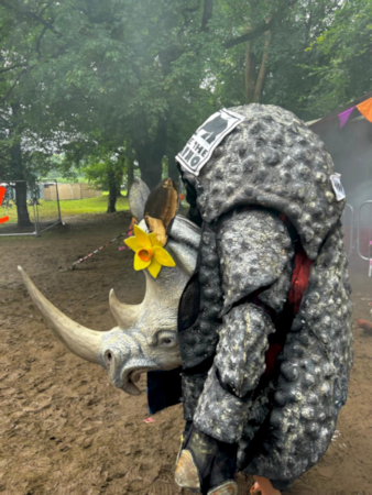 GIVE and Mucky Weekender | Save The Rhino stand
